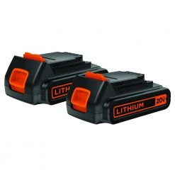 Black & Decker LBXR20B-2 20V MAX 1.5 Ah Lithium-Ion Slide Battery (2-Pack)