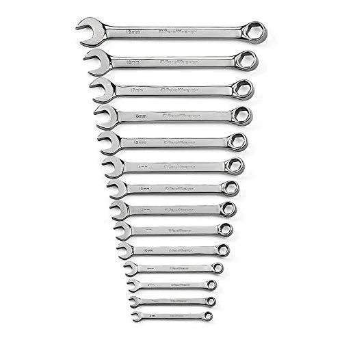 GearWrench 81925 14 Pc. Full Polish Combination Non-Ratcheting Wrench Set,6-19mm Metric 3 GearWrench 81925 14 Pc. Full Polish Combination Non-Ratcheting Wrench Set,6-19mm Metric