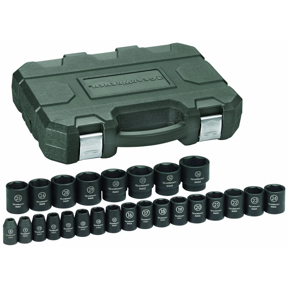 GearWrench 84933N 25-Piece 1/2 In. Drive Metric Impact Socket Set 3 GearWrench 84933N 25-Piece 1/2 In. Drive Metric Impact Socket Set
