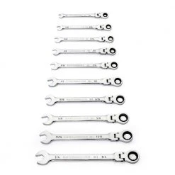 GearWrench 86758 10-Piece 90-Tooth 12 Point SAE Flex Head Combination Ratcheting Wrench Set -Black & Decker Sales Shop kdtn86758 b