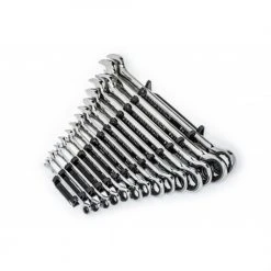 GearWrench 86759 14-Piece 90-Tooth 12 Point SAE Flex Head Combination Ratcheting Wrench Set