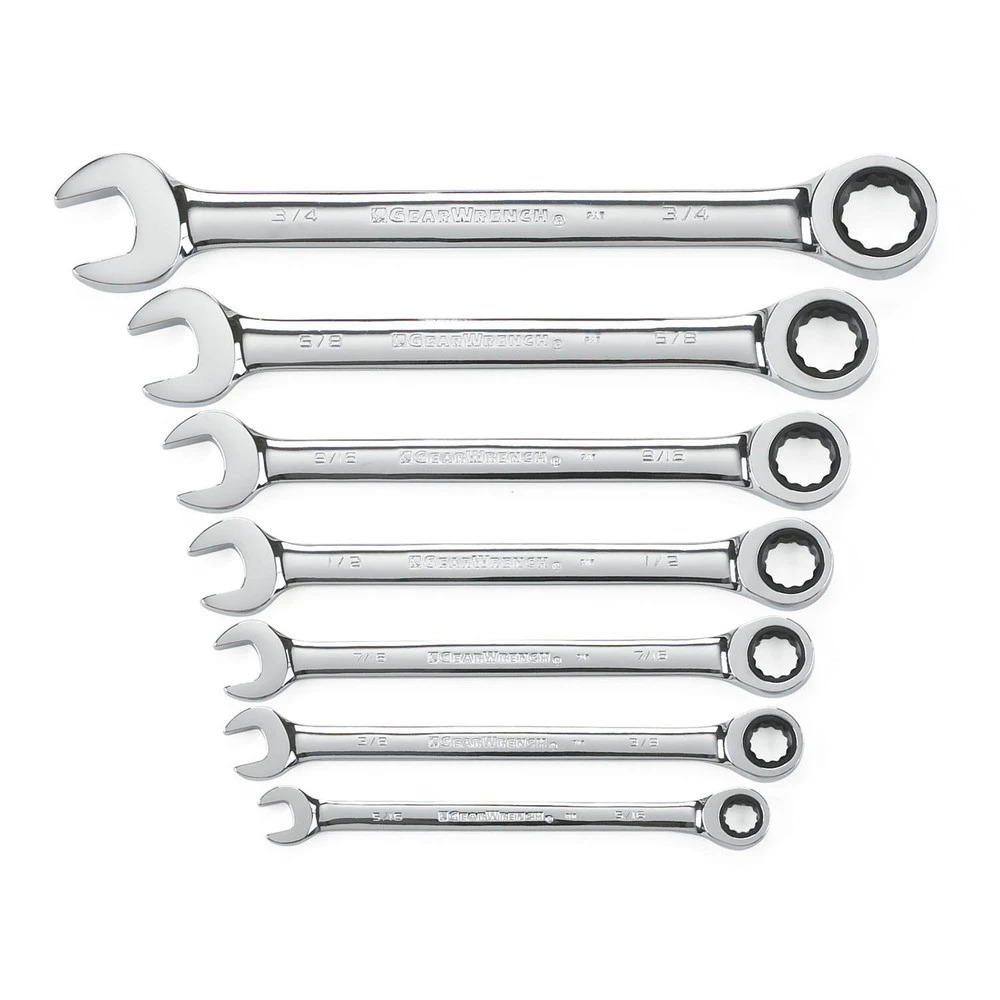 GearWrench 9317 7-Piece SAE Combination Ratcheting Wrench Set 3 GearWrench 9317 7-Piece SAE Combination Ratcheting Wrench Set