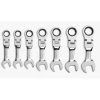 GearWrench 9570 7-Piece SAE Stubby Flex Head Combination Ratcheting Wrench Set