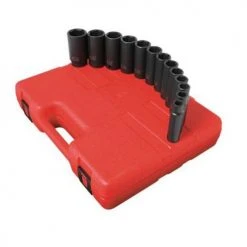 Sunex 2651 13-Piece 1/2 In. Drive 6-Point SAE Deep Impact Socket Set