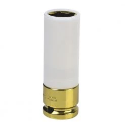 Sunex 284919 1/2 In. Drive 19mm Metric Extra Thin Wall Deep Wheel Protector Impact Socket (Yellow)