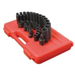 Sunex 3329 29-Piece 3/8 In. Drive Metric Master Impact Socket Set