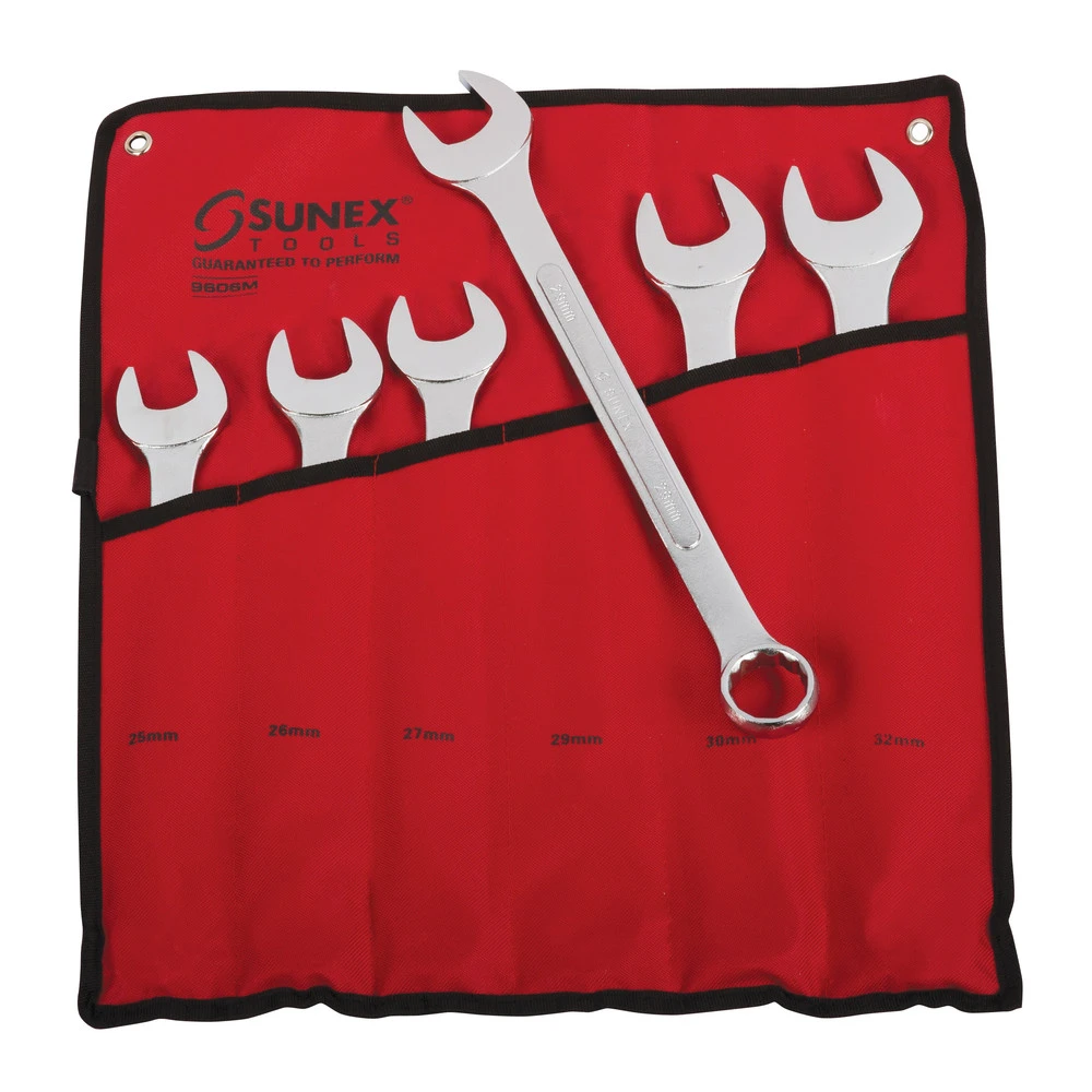 Sunex 9606M 6-Piece Metric Raised Panel Combination Wrench Set 6 Sunex 9606M 6-Piece Metric Raised Panel Combination Wrench Set - Image 4