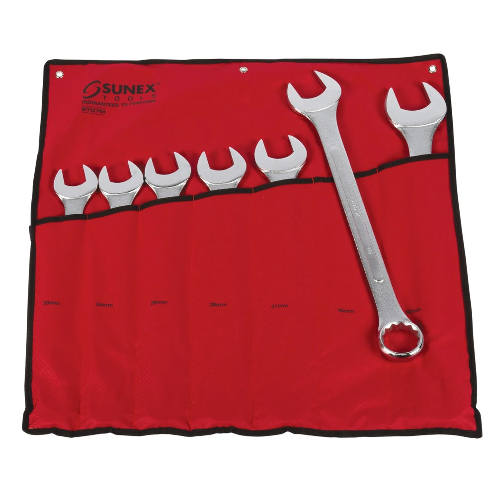 Sunex 9707M 7-Piece Raised Panel Metric Jumbo Combination Wrench Set 6 Sunex 9707M 7-Piece Raised Panel Metric Jumbo Combination Wrench Set - Image 4